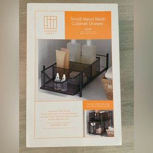 Bed Bath & Beyond Small Metal Mesh Cabinet Drawer in Black